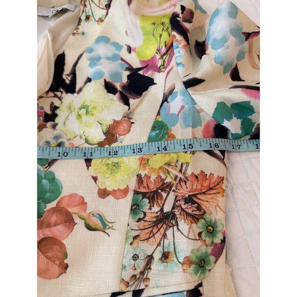 Ovi Womens Floral Blazer Jacket M Polyester Blend Made In China - Picture 6 of 8